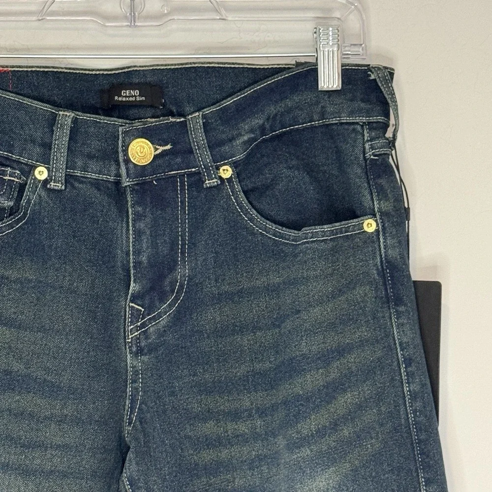 TRUE RELIGION Geno Relaxed Slim Medium Amber Nights Wash Jeans W29 L32 NWT